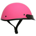 Outlaw Ultra Slim Profile Fiberglass Matte Pink Motorcycle Half Helmet